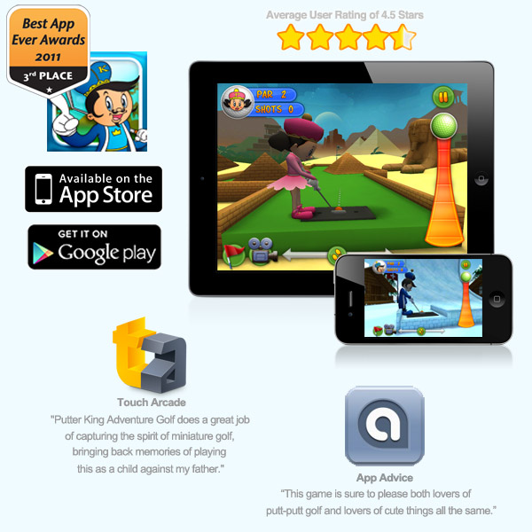 Putter King Adventure Golf β awards and gameplay on iPad and iPhone